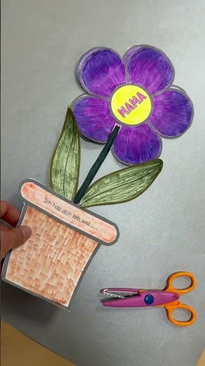 Muttertag Basteln 💐 Einfache Geschenkidee für Mama ❤️