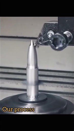 Bullet Machined from Solid Metal in Seconds! 💥🔥#shorts #machine #engineering #cncmill #satisfying