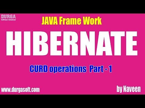 Hibernate tutorial | CURD Operations Part - 1 by Naveen