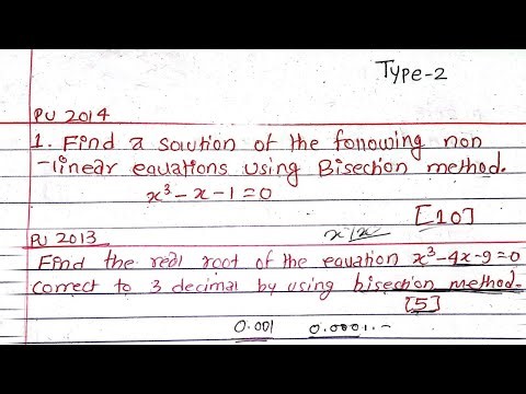 Unit:2 | Finding Root by Bisection Method | Numerical Method | Types:2 | Prashant YT | BE Civil |