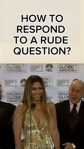 How To Respond To A Rude Question With Class?👏👏