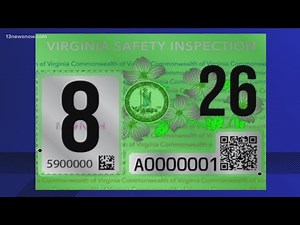 Virginia drivers will get new license plate sticker after passing state inspections