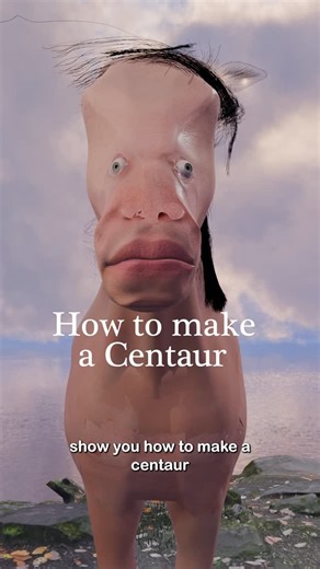 @skeletonrealm on Instagram: "How to Make a Centaur #tutorial #blender"