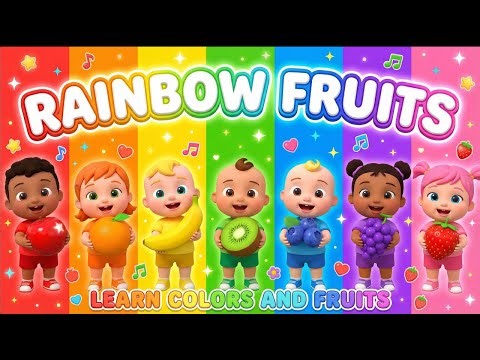 Learn Colors with the RAINBOW FRUITS Song! 🍎🍊🍌 | GiggleBloomTV Nursery Rhymes and Kids Songs
