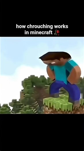 How Crouching Works in Minecraft💀
