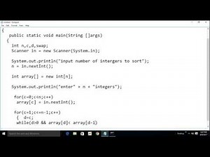 Java Program - Insertion Sort