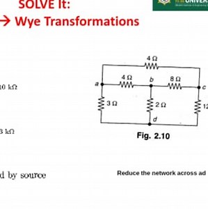 SOLVE It:→ Wye TransformationsFig. 2.10d by sourceReduce t... | Filo