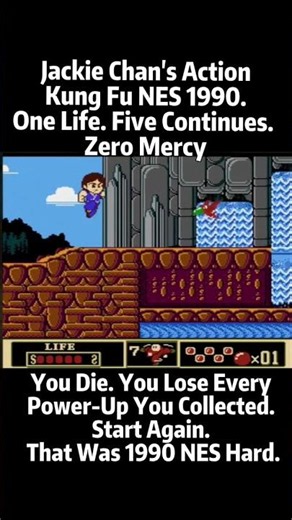 Jackie Chan's Action Kung Fu NES Classic Gameplay - The Game Where One Hit Costs You Everything #nes