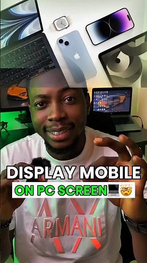 How to Display Mobile Screen on PC (Free & Easy) #Shorts #Tech #iPhone #MobileToPC