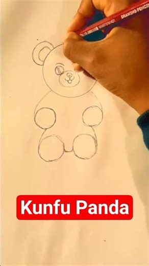 Draw a Kunfu Panda 🐼 || #drawing #drawing4kids #art #tranding #kunfupanda4 #shorts #howtodraw