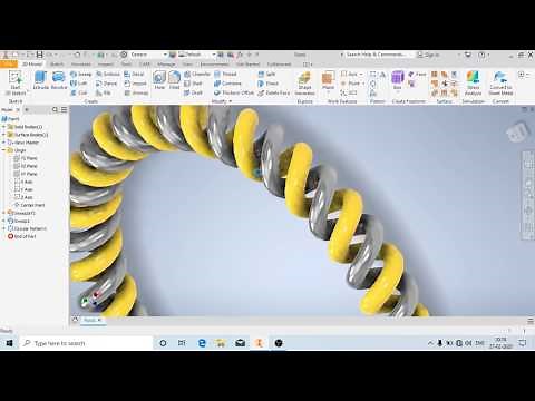 Model Circular Coil/Spring In AutoDesk Inventor