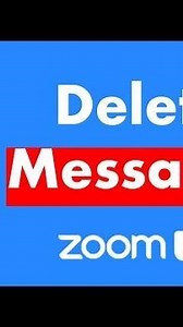 How To Delete ZOOM Messages iPhone