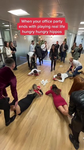 Human Hungry Hippos Game - Fun Office Party Game Idea