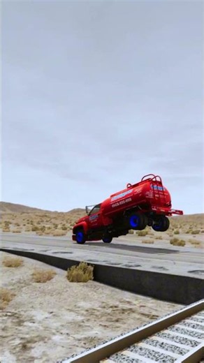 Train vs Truck 😱 BeamNG drive Crash Compilation #shortsfeed #beamngdrive
