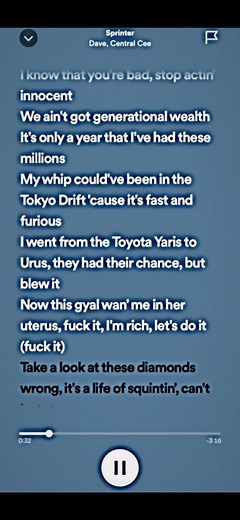 Exploring the Lyrics of Sprinter by Central Cee