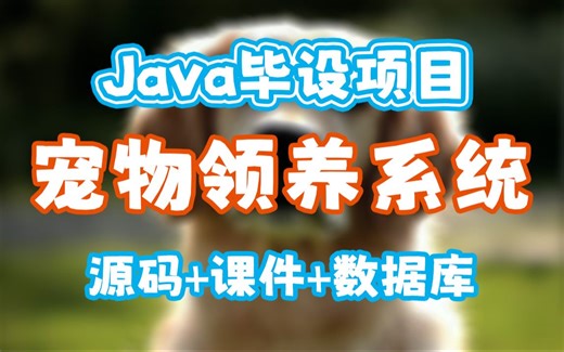 【Java实战项目】基于SSM的宠物领养管理系统，Java人都在练，快抓紧来练习（附源码）
