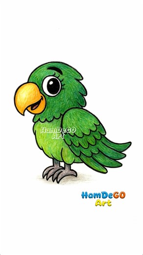 6.2K views · 77 reactions | Learn to Draw a Colorful Parrot Step-by-Step! 列 AWESOME & Easy Drawing Ideas for Beginners! ✨ Hashtags: #drawingtutorial #howtodraw #parrot #birddrawing #easydrawing #simpleart #beginnerart #stepbystep #viralart #fyp #trending #arttok #colorfulart | Hamdego Art | Facebook