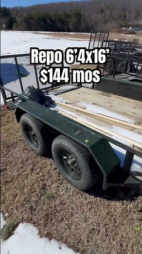 Repo 6’4”x16 tandem axle utility trailer $214 down $144 mos #utilitytrailer #farmtrailer #trailers