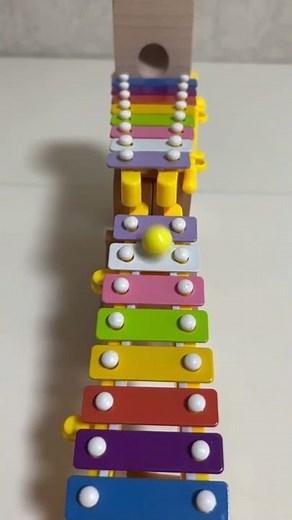 Marble Run Metallophone Course ☆ 4 Marble Balls Rolling on the Metallophone Slope #shorts