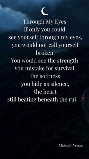 Through My Eyes | A Midnight Verses Poem