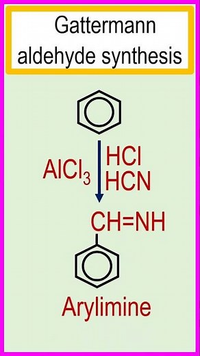 Gattermann aldehyde synthesis or Gattermann reaction. #chemistry