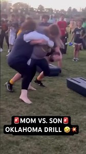 🚨Mom vs So. Oklahoma drill🚨#funny #edit #insane #mom #kids #football #sports #awesome #wholesome