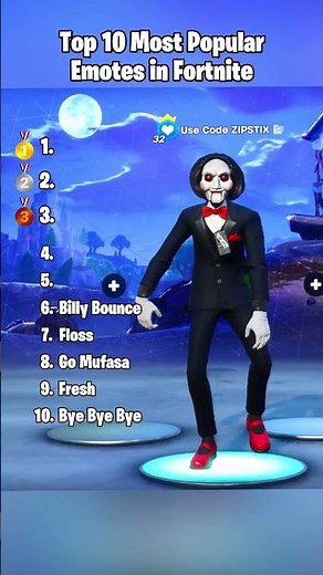 Top 10 MOST POPULAR Emotes in Fortnite