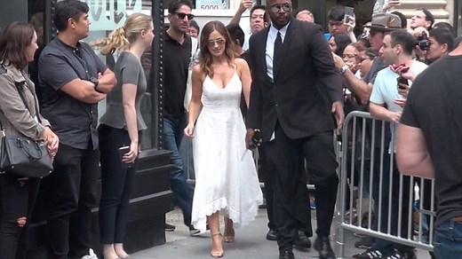 Minka Kelly is a vision in white at AOL Build in New York City