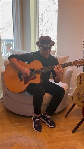 Playing on a Taylor 12 string 555ce. Often 12 strings can be a little tougher to play but this one is great even though it is still a bit of a workout. Good to warm up on and great for recording Sherwood Ridge Studio . Have an easy and fun day! Coming up Deadgrass Feb 21 in Pine Plains NY. #12stringguitar #taylorguitars | C Joseph Lanzbom