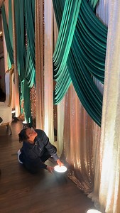 Green, ivory & gold — and instant WOW the moment you walk in! ✨💚 This luxury drapery main table was made to steal the spotlight. Choose the WOW factor with your Quinceañera experts in Naperville, IL — now booking 2026 & 2027! 🎉💫 #LuxuryQuince #WOWFactor #QuinceExperts #GreenAndGold #NapervilleEvents | Claudia's Sweets