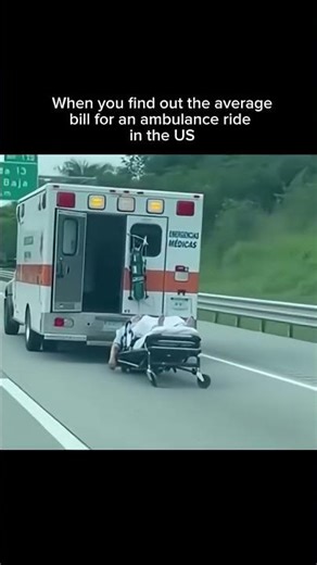 Average cost for an ambulance ride is $1200in the US #ambulance #healthcarecosts#medicalbills