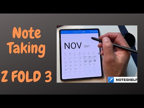 Z Fold 3 Note Taking - Noteshelf