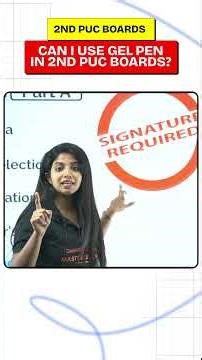 🖊️ Can I Use Gel Pen in 2nd PUC Boards Exam? ⚠️ Must Know Rule! 🔥 #puc2026