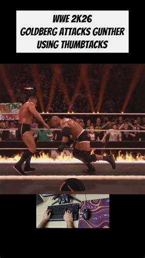 Goldberg Attacks Gunther Using Thumbtacks in WWE 2K26