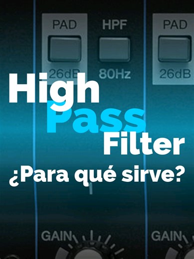 El High Pass Filter o HPF es un botón que comúnmente podemos encontrar en las consolas de audio analógicas o en las consolas digitales lo podemos encontrar como una función variable, es importante destacar que en las mesas de mezcla análogas generalmente se encuentra establecido a partir de una frecuencia que por lo general son 80Hz y no se puede variar, para el caso de las consolas digitales se puede elegir desde que frecuencia aplicar el corte. Este sencillo detalle puede cambiar tu mezcla por