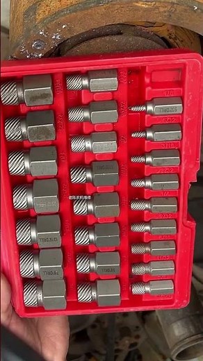 Screw extractor set specialized tool used for removing broken, damaged, or seized screws and bolts