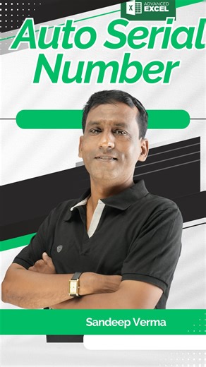 @netlink_infotech2010 on Instagram: "different types of Serial number using excel"