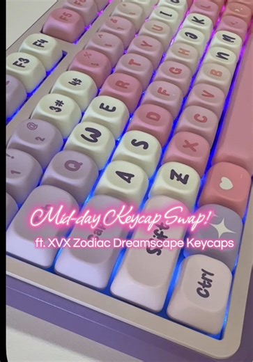 Sometimes a keyboard just needs a little modding to make it yours—and that’s exactly why we love a hot-swappable board. Lucky for me, @XVX Channel makes the perfect keycaps in this gorgeous pastel colorway. Would you swap out your keycaps? #mechanicalkeyboard #keyboardmodding #keycaps #keebtok #wfhlife