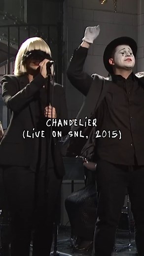 1.1M views · 32K reactions | One for the history books: Sia brought a mime on Saturday Night Live to perform "Chandelier" in ASL 﫶 - Team Sia | Sia | Facebook