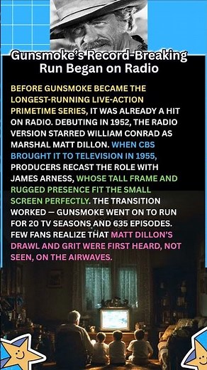 Gunsmoke’s Record Breaking Run Began on Radio #Gunsmoke #VintageTelevision #ClassicTV