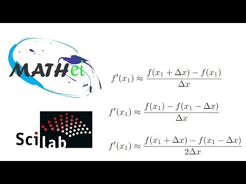 Programar la derivada numérica en Scilab/Matlab