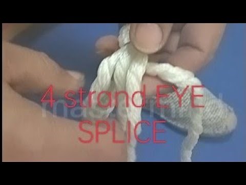 4 Strand EYE SPLICE ( Polyamide Braided Rope ) #howto #splice #rope