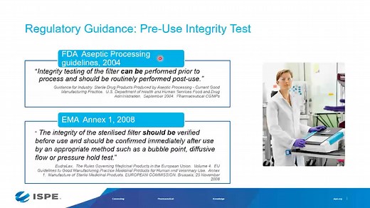 滤器的使用前 灭菌后 完整性测试PUPSIT