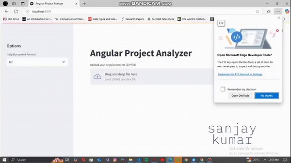Built AppAnalyzer to convert Angular code to user guides | Sanjay Kumar posted on the topic | LinkedIn