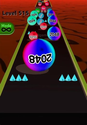 Ball Run 2048 Super Colourful Edition 🌈🔥 #shorts