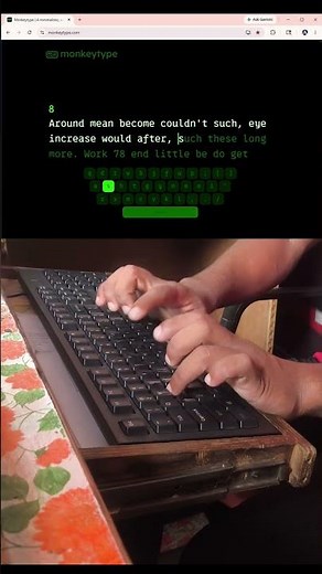 Keyboard on Fire 🔥 98 WPM No Miss Typing! #keyboard #fasttyping #touchtyping #raushantypingmaster