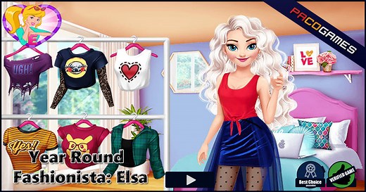 Year Round Fashionista: Elsa | Play the Game for Free on PacoGames