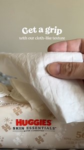 Huggies Skin Essentials wipes designed to clean messes with a cloth-like texture. | Huggies