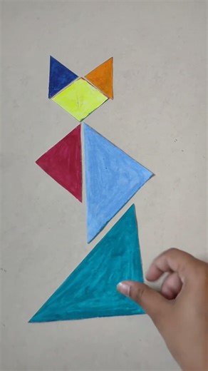 Tangram Fox 🦊 Amazing Puzzle Art | Creative Shape Drawing #fox#tangram #tangrampuzzle #art