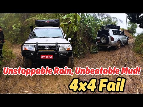 Extreme Off-Road Struggle in Rain & Mud | Even 4x4 Fail Here | Almost Crashed | ‪@ExplorerNepali‬